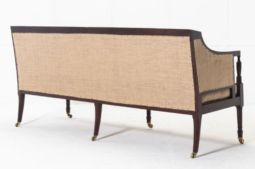 19TH CENTURY ENGLISH REGENCY MAHOGANY SOFA - ADDITIONAL PHOTO 4