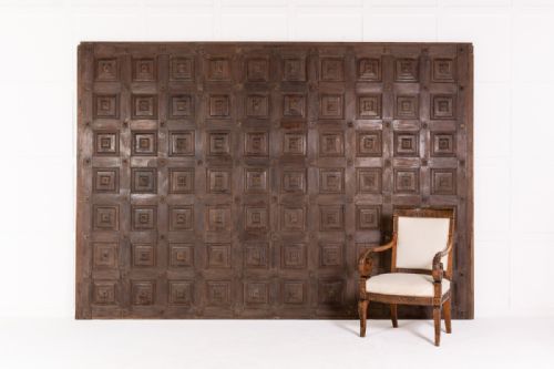huge 18th century spanish wood panel - CATEGORY: ANTIQUE MISCELLANEOUS - DATED 18TH CENTURY