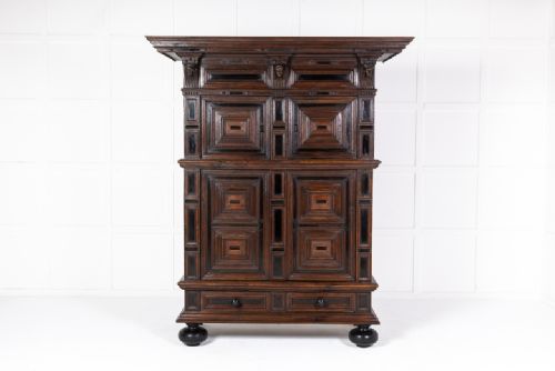17TH CENTURY DUTCH OAK AND EBONY CABINET - ADDITIONAL PHOTO 1