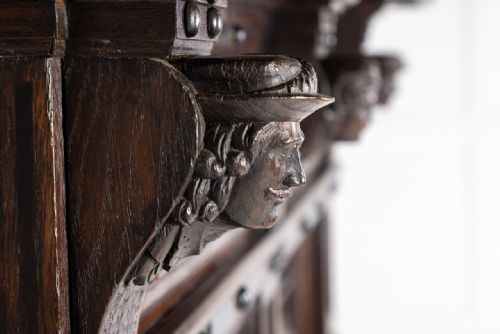 17TH CENTURY DUTCH OAK AND EBONY CABINET - ADDITIONAL PHOTO 2