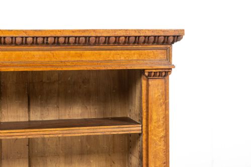 19TH CENTURY ENGLISH REGENCY BIRD'S EYE MAPLE OPEN BOOKCASE - ADDITIONAL PHOTO 2