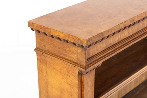 19TH CENTURY ENGLISH REGENCY BIRD'S EYE MAPLE OPEN BOOKCASE - ADDITIONAL PHOTO 4