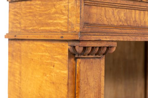 19TH CENTURY ENGLISH REGENCY BIRD'S EYE MAPLE OPEN BOOKCASE - ADDITIONAL PHOTO 5