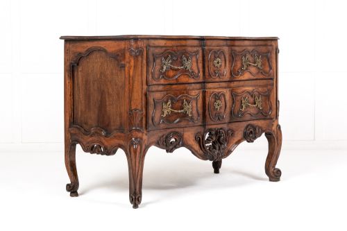 18th century french louis xv period walnut commode - CATEGORY: ANTIQUE CHEST OF DRAWERS - DATED 18TH CENTURY