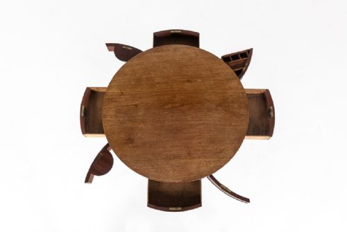 EARLY 19TH CENTURY ENGLISH REGENCY MAHOGANY DRUM TABLE - ADDITIONAL PHOTO 3
