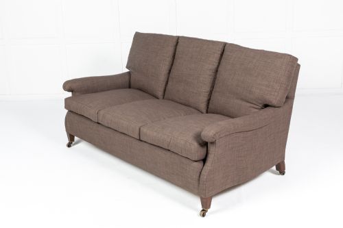 19th century howard style mahogany sofa - CATEGORY: ANTIQUE SOFAS - DATED 19TH CENTURY
