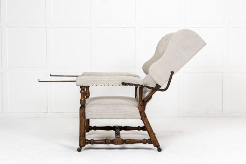 PAIR OF LARGE SCALE FRENCH RECLINING WING CHAIRS - ADDITIONAL PHOTO 6