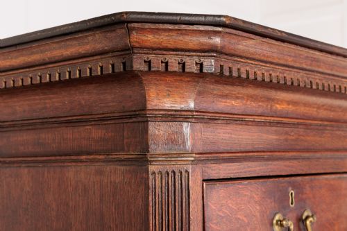 18TH CENTURY ENGLISH GEORGE III OAK CHEST ON CHEST - ADDITIONAL PHOTO 4