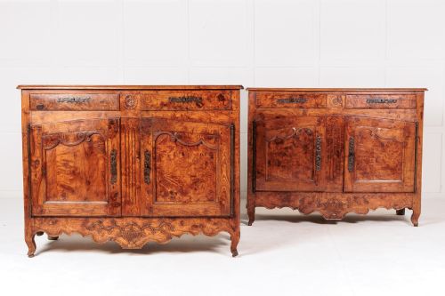 PAIR OF 18TH CENTURY FRENCH BURR ASH BUFFETS - ADDITIONAL PHOTO 1