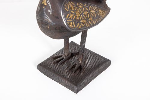 19TH CENTURY QAJAR STEEL PEACOCK - ADDITIONAL PHOTO 1