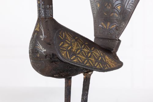 19TH CENTURY QAJAR STEEL PEACOCK - ADDITIONAL PHOTO 2
