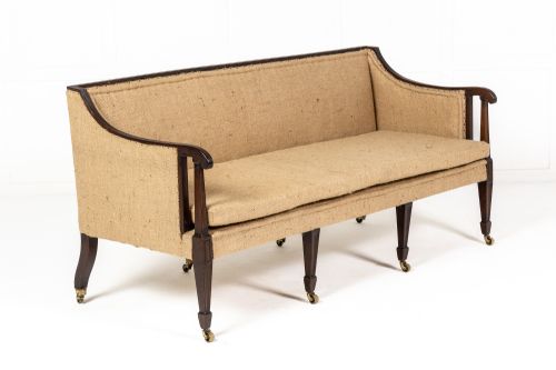 19th century english mahogany sofa - CATEGORY: ANTIQUE SOFAS - DATED 19TH CENTURY