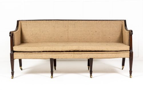 19TH CENTURY ENGLISH MAHOGANY SOFA - ADDITIONAL PHOTO 1