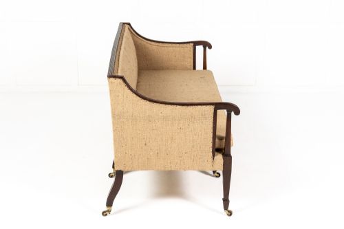 19TH CENTURY ENGLISH MAHOGANY SOFA - ADDITIONAL PHOTO 2