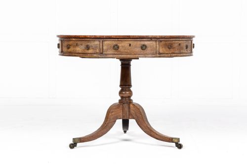 19th century english regency mahogany drum table - CATEGORY: ANTIQUE TABLES - DATED 19TH CENTURY