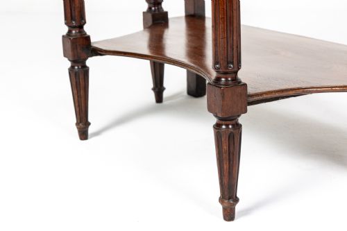 EARLY 19TH CENTURY FRENCH WALNUT AND SATINWOOD CONSOLE TABLE - ADDITIONAL PHOTO 3