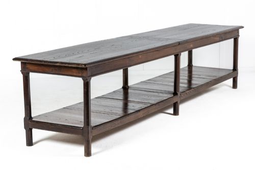 large 19th century french oak drapers table - CATEGORY: ANTIQUE TABLES - DATED 19TH CENTURY