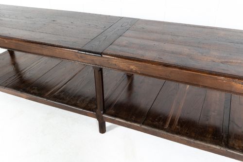 LARGE 19TH CENTURY FRENCH OAK DRAPERS TABLE - ADDITIONAL PHOTO 4