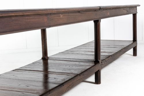 LARGE 19TH CENTURY FRENCH OAK DRAPERS TABLE - ADDITIONAL PHOTO 5