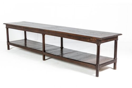 LARGE 19TH CENTURY FRENCH OAK DRAPERS TABLE - ADDITIONAL PHOTO 7
