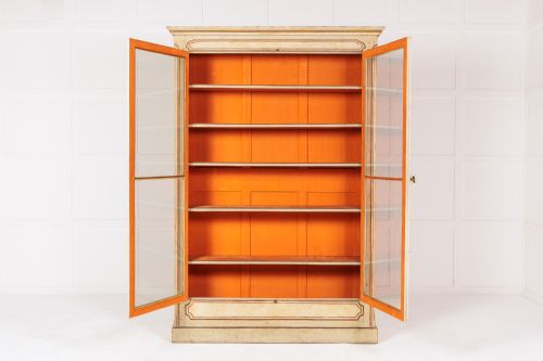 FRENCH PAINTED GLAZED CABINET CIRCA 1900 - ADDITIONAL PHOTO 1
