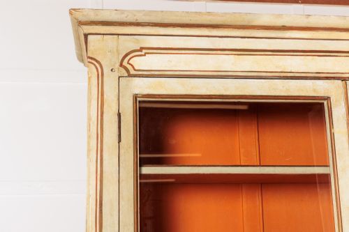 FRENCH PAINTED GLAZED CABINET CIRCA 1900 - ADDITIONAL PHOTO 2
