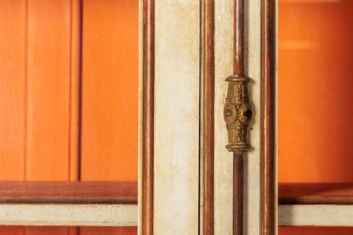 FRENCH PAINTED GLAZED CABINET CIRCA 1900 - ADDITIONAL PHOTO 6
