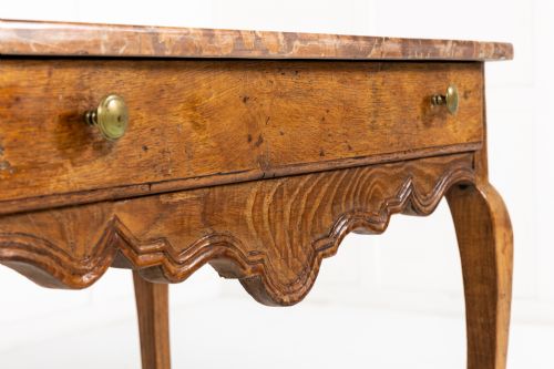 18TH CENTURY FRENCH OAK SIDE TABLE WITH MARBLE TOP - ADDITIONAL PHOTO 3