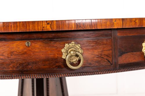 19TH CENTURY ENGLISH REGENCY ROSEWOOD DRUM TABLE - ADDITIONAL PHOTO 1