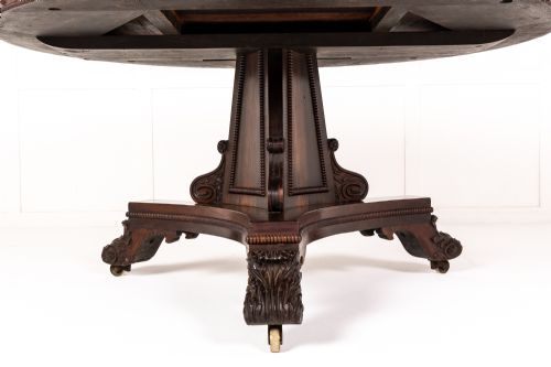 19TH CENTURY ENGLISH REGENCY ROSEWOOD DRUM TABLE - ADDITIONAL PHOTO 3