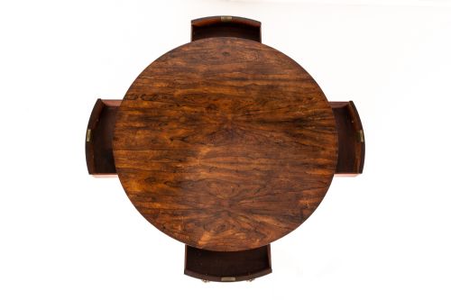 19TH CENTURY ENGLISH REGENCY ROSEWOOD DRUM TABLE - ADDITIONAL PHOTO 6