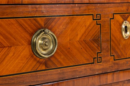 18TH CENTURY KINGWOOD AND WALNUT COMMODE WITH MARBLE TOP - ADDITIONAL PHOTO 3