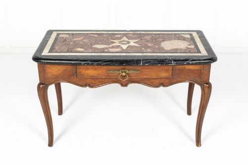 18th century french console table with marble top - CATEGORY: ANTIQUE TABLES - DATED 18TH CENTURY