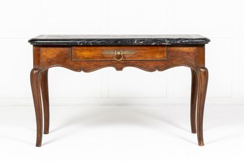 18TH CENTURY FRENCH CONSOLE TABLE WITH MARBLE TOP - ADDITIONAL PHOTO 1