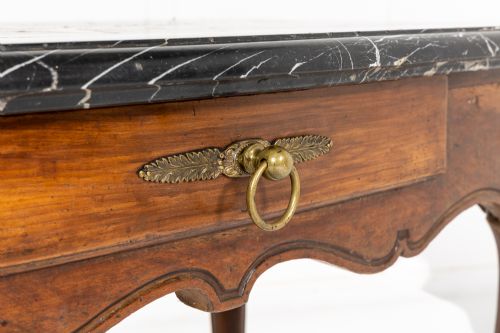 18TH CENTURY FRENCH CONSOLE TABLE WITH MARBLE TOP - ADDITIONAL PHOTO 4