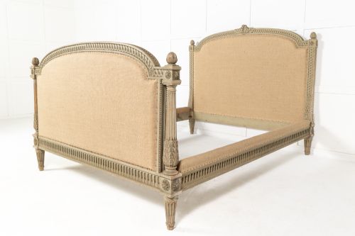 19th century french carved wood kingsize bed - CATEGORY: ANTIQUE BEDS - DATED 19TH CENTURY