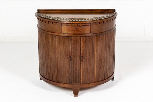 18th century dutch demi lune cabinet - CATEGORY: ANTIQUE CUPBOARDS - DATED 18TH CENTURY