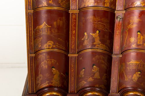 1930S DUTCH RED LACQUER CHINOISERIE CABINET - ADDITIONAL PHOTO 6