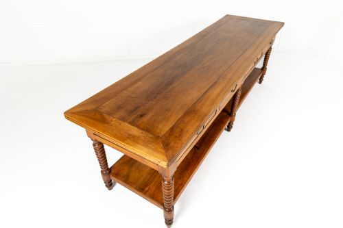 LARGE 19TH CENTURY FRENCH WALNUT DRAPERS TABLE - ADDITIONAL PHOTO 6