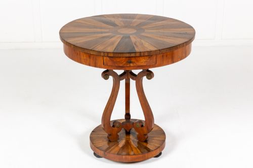 19th century italian olive and walnut occasional table - CATEGORY: ANTIQUE TABLES - DATED 19TH CENTURY