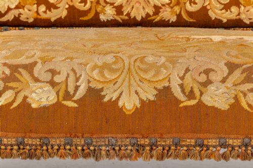 19TH CENTURY FRENCH WALNUT TAPESTRY SOFA - ADDITIONAL PHOTO 5