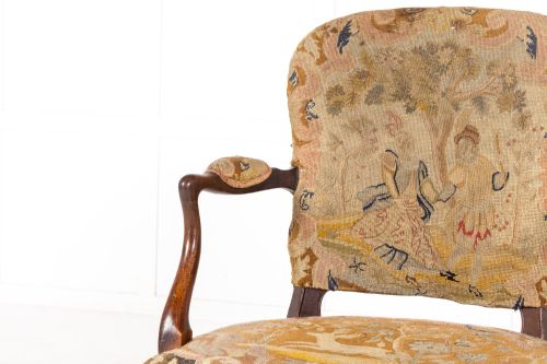 GEORGE III 'HEPPLEWHITE' MAHOGANY OPEN ARMCHAIR - ADDITIONAL PHOTO 3