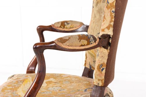 GEORGE III 'HEPPLEWHITE' MAHOGANY OPEN ARMCHAIR - ADDITIONAL PHOTO 5
