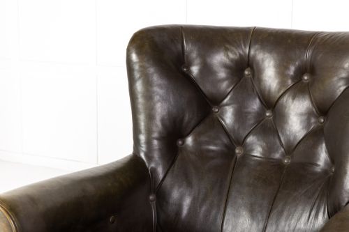 19TH CENTURY ENGLISH LEATHER ARMCHAIR - ADDITIONAL PHOTO 1