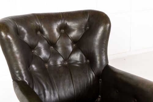 19TH CENTURY ENGLISH LEATHER ARMCHAIR - ADDITIONAL PHOTO 2