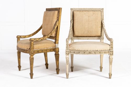 PAIR OF LOUIS XVI ARMCHAIRS - ADDITIONAL PHOTO 1