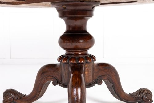 LATE GEORGE IVEARLY WILLIAM IV OAK DRUM TABLE BY GILLOWS - ADDITIONAL PHOTO 1