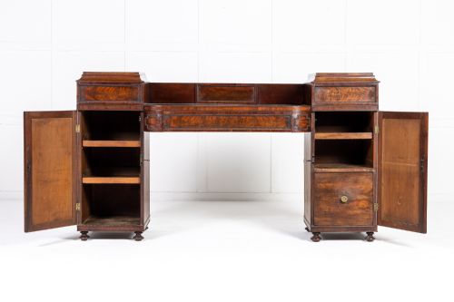 LATE GEORGE IVEARLY WILLIAM IV MAHOGANY PEDESTAL SIDEBOARD - ADDITIONAL PHOTO 1