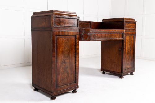 LATE GEORGE IVEARLY WILLIAM IV MAHOGANY PEDESTAL SIDEBOARD - ADDITIONAL PHOTO 3