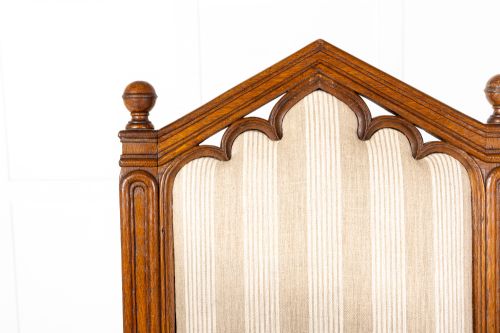 19TH CENTURY ENGLISH GOTHIC OAK ARMCHAIR - ADDITIONAL PHOTO 2